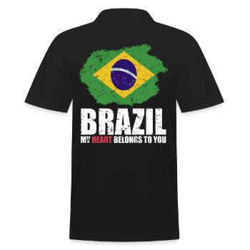 Drapeau du Brésil - Polo Homme - noir - Dos - Kai (181cm)