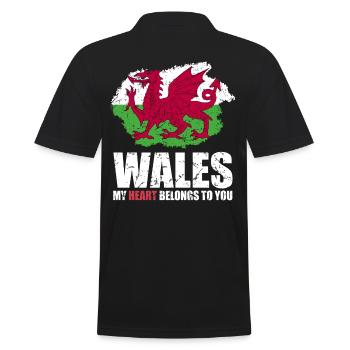Drapeau du Pays de Galles - Polo Homme - noir - Dos - Kai (181cm)