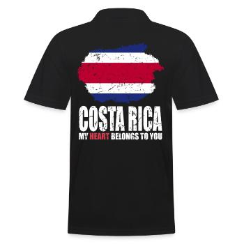 Drapeau du Costa Rica - Polo Homme - noir - Dos - Kai (181cm)