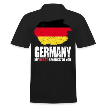 Germany Flag - Men's Polo Shirt - black - Back - Kai (181cm)