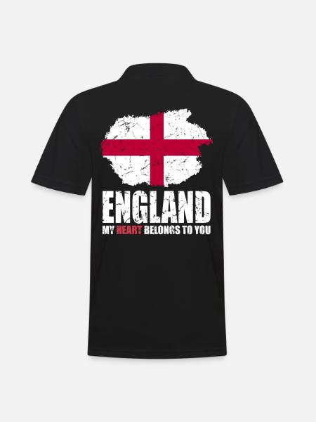 Drapeau de l’Angleterre - Polo Homme - noir