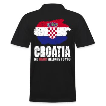 Drapeau de la Croatie - Polo Homme - noir - Dos - Kai (181cm)