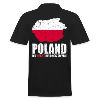 Drapeau de la Pologne - Polo Homme - noir - Dos - Kai (181cm)