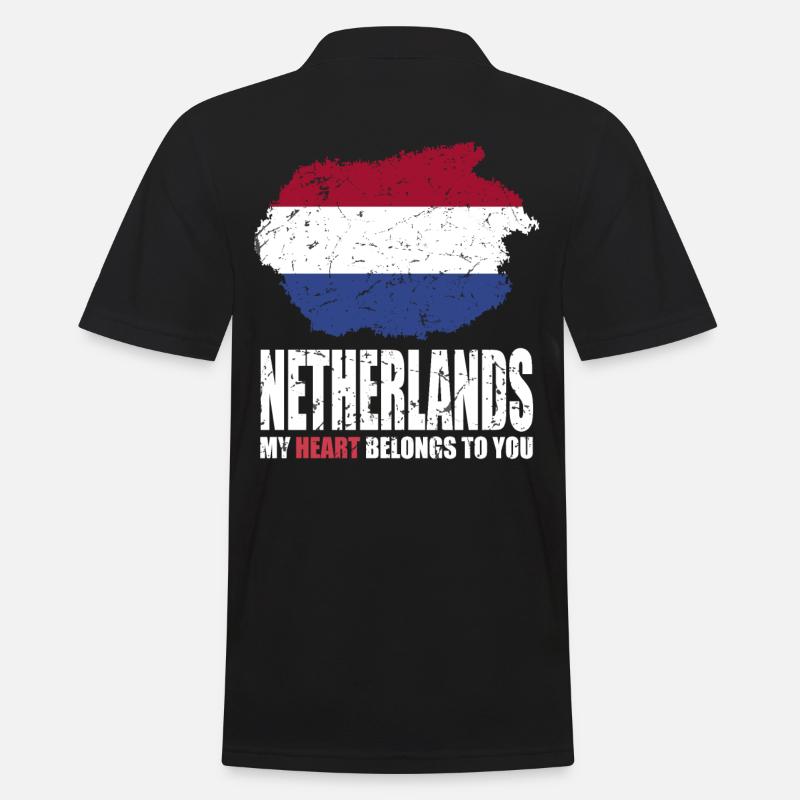 Drapeau des Pays-Bas - Polo Homme - noir