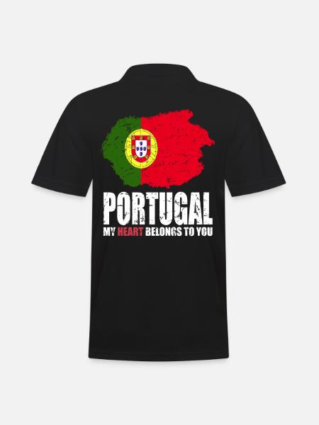 Portugal Flag - Men's Polo Shirt - black