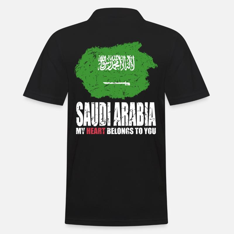 Saudi Arabia flag - Men's Polo Shirt - black
