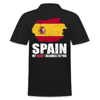 Drapeau de l’Espagne - Polo Homme - noir - Dos - Kai (181cm)