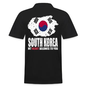 Drapeau de la Corée du Sud - Polo Homme - noir - Dos - Kai (181cm)