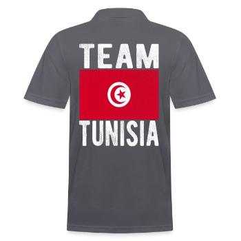 Drapeau de la Tunisie - Polo Homme - charbon - Dos - Nico (186cm)