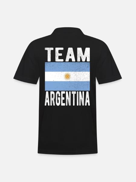ARGENTINA flag - Men's Polo Shirt - black