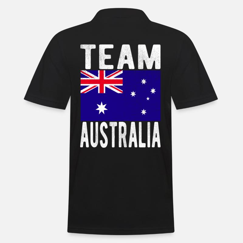 Australien Fahne - Männer Poloshirt - Schwarz