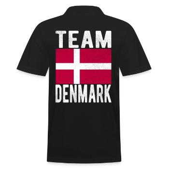Drapeau du Danemark - Polo Homme - noir - Dos - Kai (181cm)