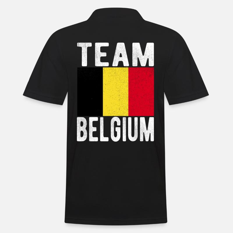 Drapeau de la Belgique - Polo Homme - noir