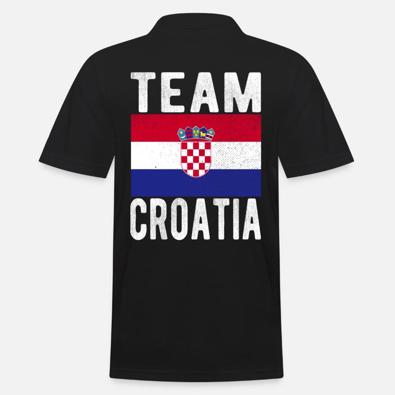 Drapeau de la Croatie - Polo Homme - noir