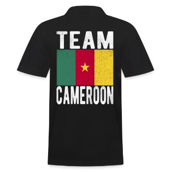 Cameroon flag - Men's Polo Shirt - black - Back - Kai (181cm)