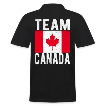 Canada Flag - Men's Polo Shirt - black - Back - Kai (181cm)