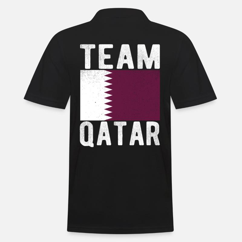 Katar Fahne - Männer Poloshirt - Schwarz