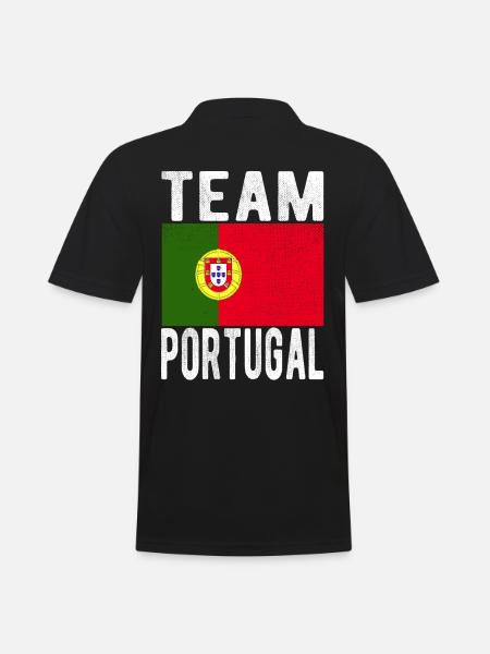 Portugal Flag - Men's Polo Shirt - black