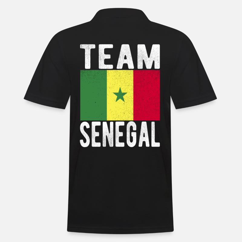 Senegal Fahne - Männer Poloshirt - Schwarz