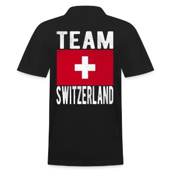 Drapeau de la Suisse - Polo Homme - noir - Dos - Kai (181cm)