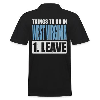 West Virginia Meme - Männer Poloshirt - Schwarz - Hinten - Kai (181cm)