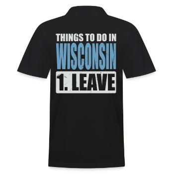 Mème du Wisconsin - Polo Homme - noir - Dos - Kai (181cm)