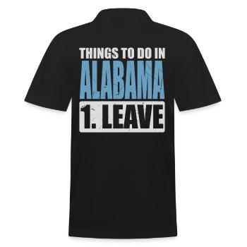 Alabama Meme - Men's Polo Shirt - black - Back - Kai (181cm)