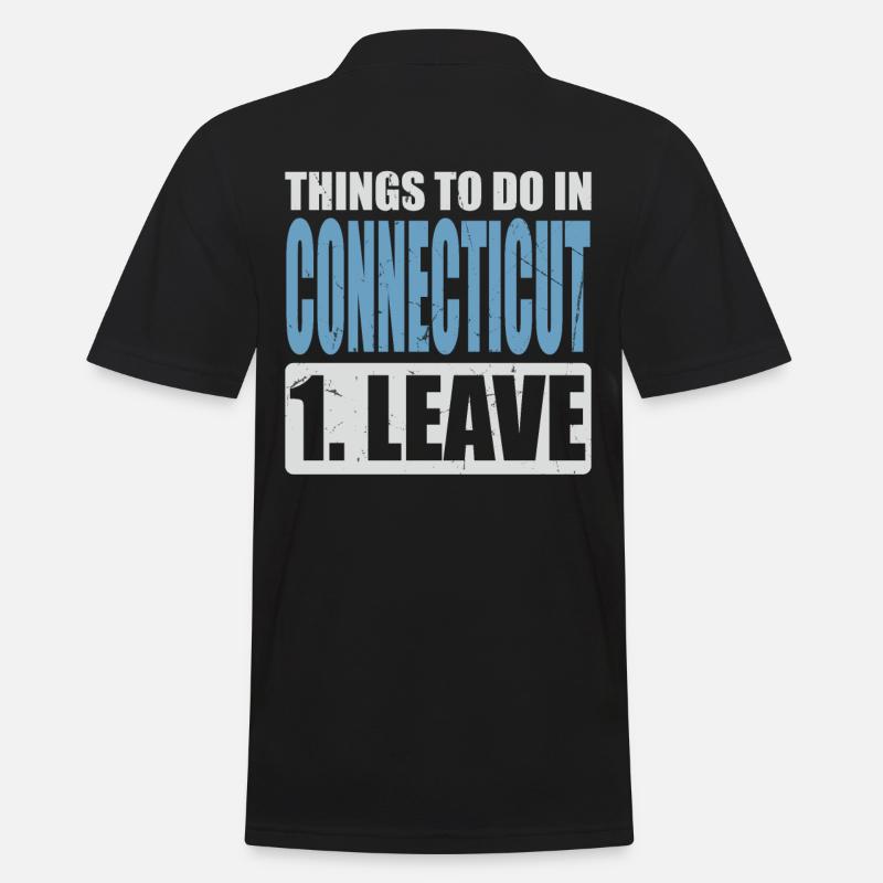 Connecticut Meme - Männer Poloshirt - Schwarz
