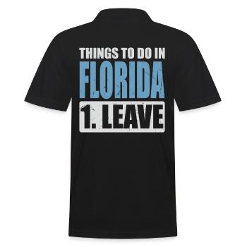 Florida Memes - Men's Polo Shirt - black - Back - Kai (181cm)