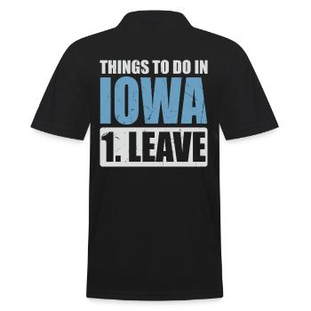 Iowa Meme - Männer Poloshirt - Schwarz - Hinten - Kai (181cm)