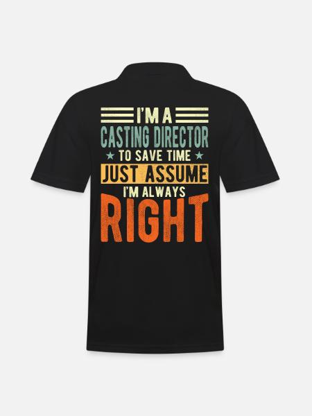 Casting Director - Men's Polo Shirt - black