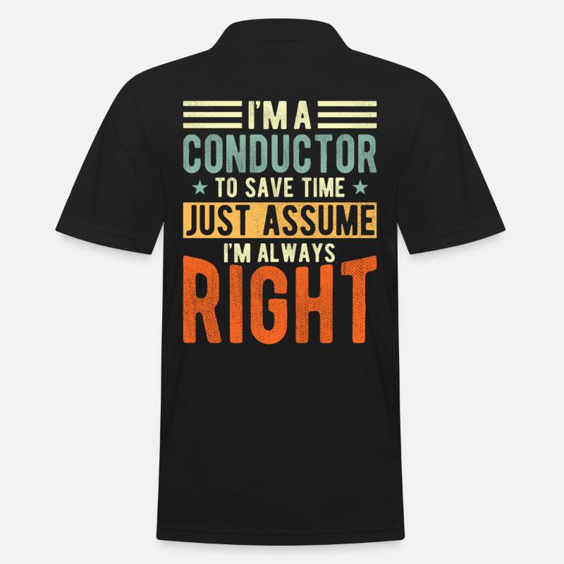 Dirigent - Pikétröja herr - svart