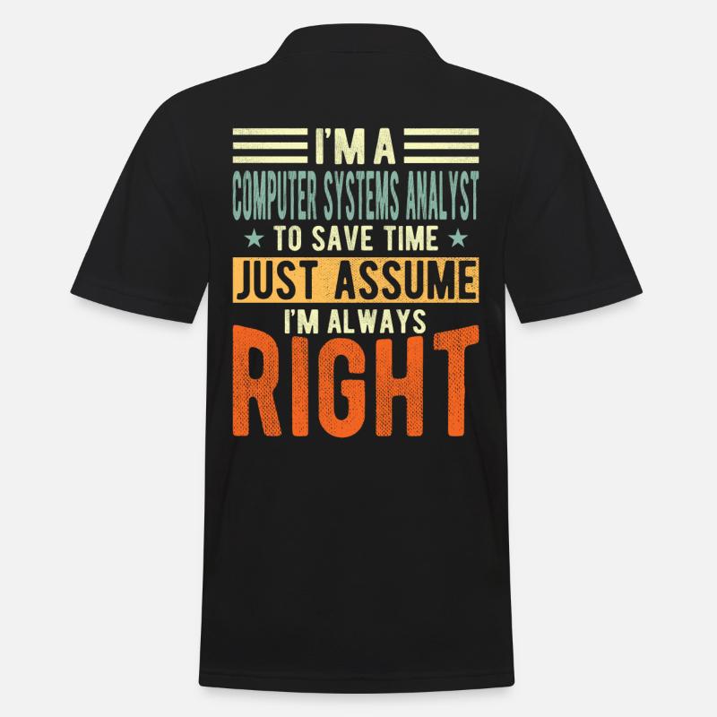 Computer Systems Analyst - Men's Polo Shirt - black