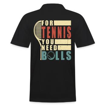 Joueur de tennis Balle de tennis - Polo Homme - noir - Dos - Kai (181cm)
