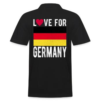 Germany Flag - Men's Polo Shirt - black - Back - Kai (181cm)