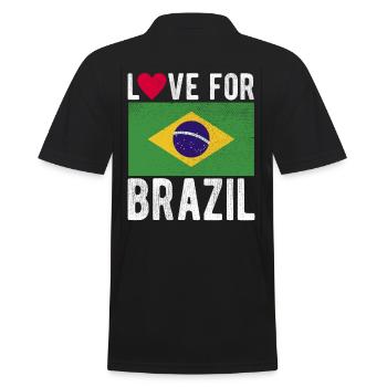 Drapeau du Brésil - Polo Homme - noir - Dos - Kai (181cm)