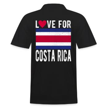 Drapeau du Costa Rica - Polo Homme - noir - Dos - Kai (181cm)
