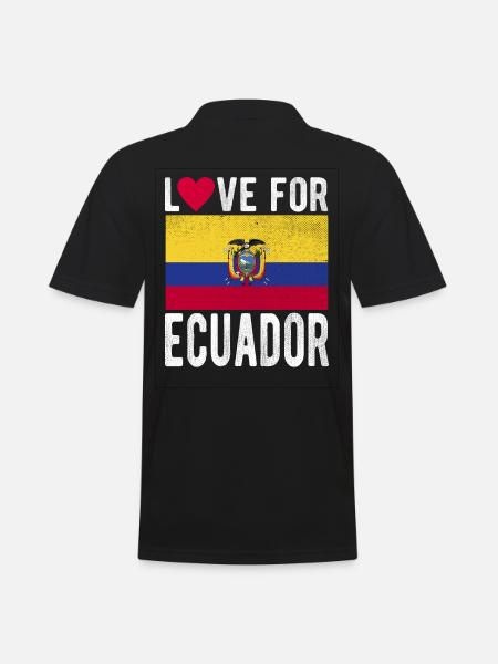 Ecuador Flag - Men's Polo Shirt - black