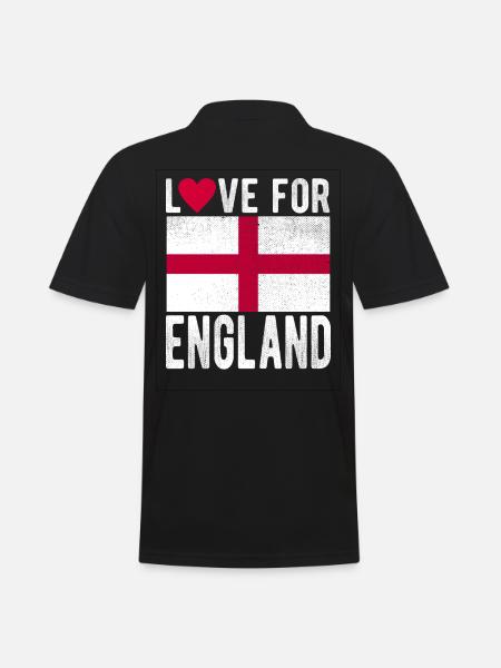 Drapeau de l’Angleterre - Polo Homme - noir