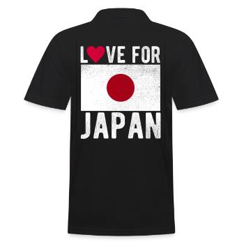 Drapeau du Japon - Polo Homme - noir - Dos - Kai (181cm)
