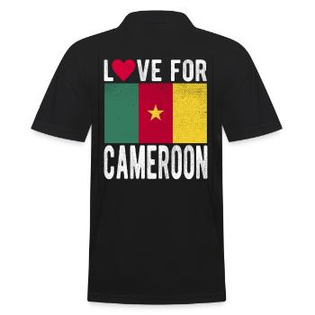 Cameroon flag - Men's Polo Shirt - black - Back - Kai (181cm)