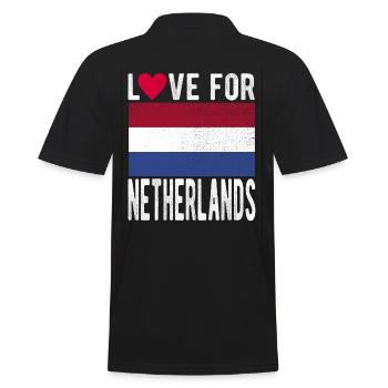 Drapeau des Pays-Bas - Polo Homme - noir - Dos - Kai (181cm)