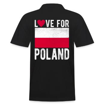 Drapeau de la Pologne - Polo Homme - noir - Dos - Kai (181cm)