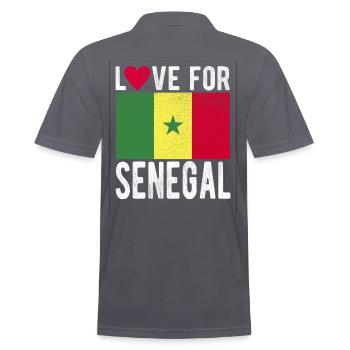 Drapeau du Sénégal - Polo Homme - charbon - Dos - Nico (186cm)
