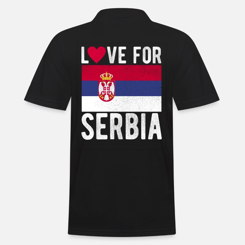 Drapeau de la Serbie - Polo Homme - noir