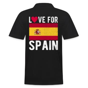 Drapeau de l’Espagne - Polo Homme - noir - Dos - Kai (181cm)