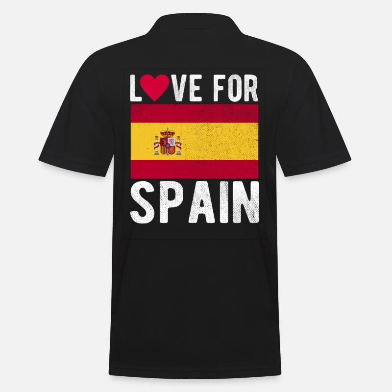 Spanien Fahne - Männer Poloshirt - Schwarz