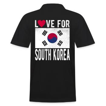 Drapeau de la Corée du Sud - Polo Homme - noir - Dos - Kai (181cm)
