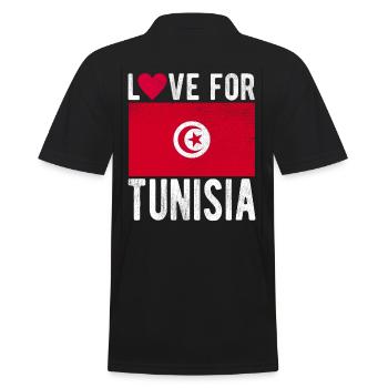 Drapeau de la Tunisie - Polo Homme - noir - Dos - Kai (181cm)