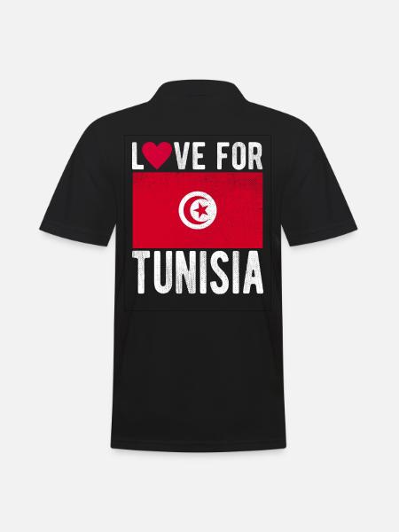 Tunisia Flag - Men's Polo Shirt - black